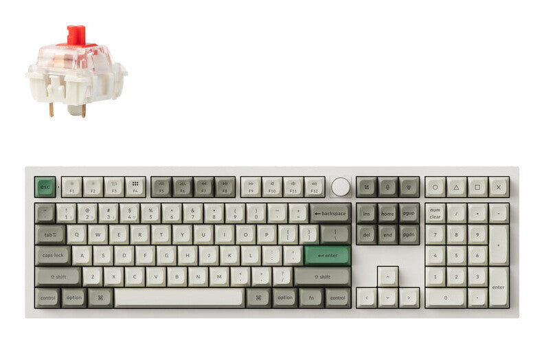Keychron Q6 Max keyboard Universal USB + RF Wireless + Bluetooth QWERTY White