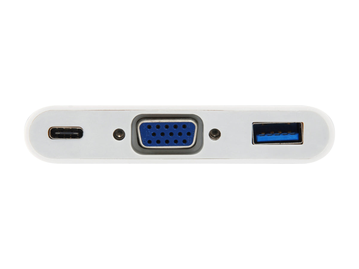 Equip USB Type C to VGA Female/USB A Female/PD Adapter