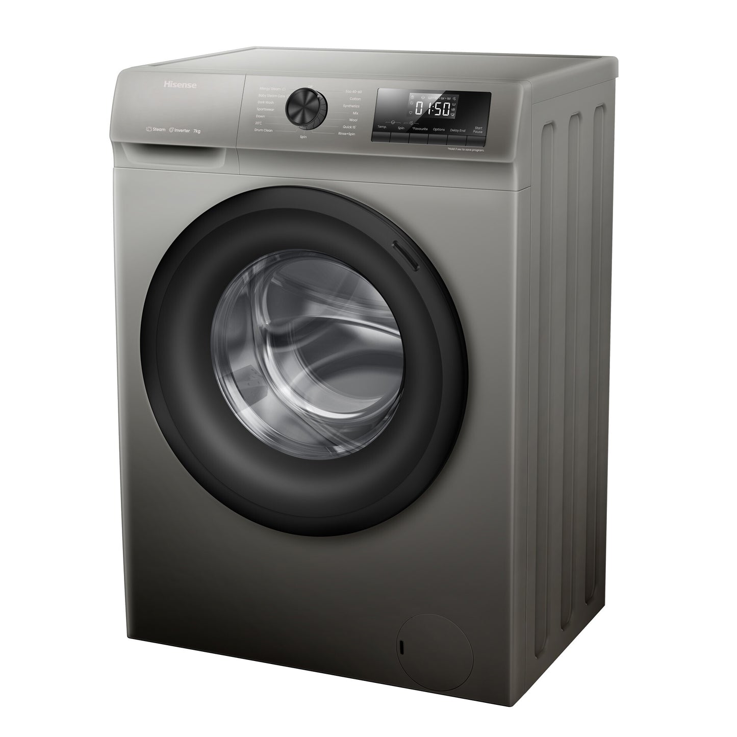 Hisense WFQP9012VMT washing machine Front-load 9 kg 1200 RPM Grey