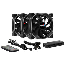 Aerocool ASTRO12PRO Kit 3 Fans PC 12cm LED RGB Antivibration Remote Control