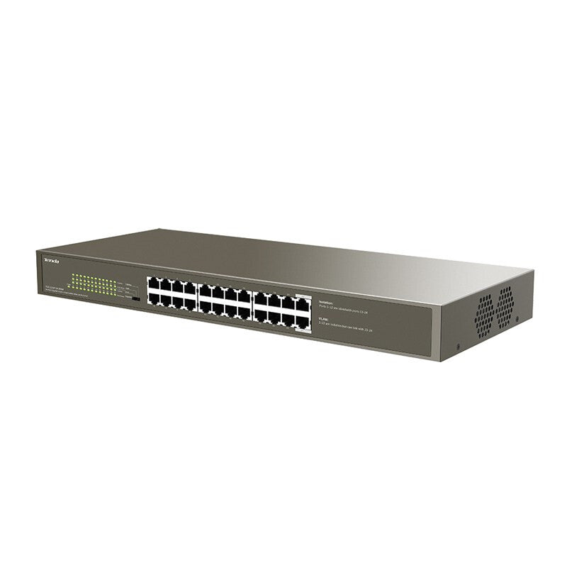 Tenda TEG1124P-24-250W network switch Unmanaged Gigabit Ethernet (10/100/1000) Power over Ethernet (PoE)