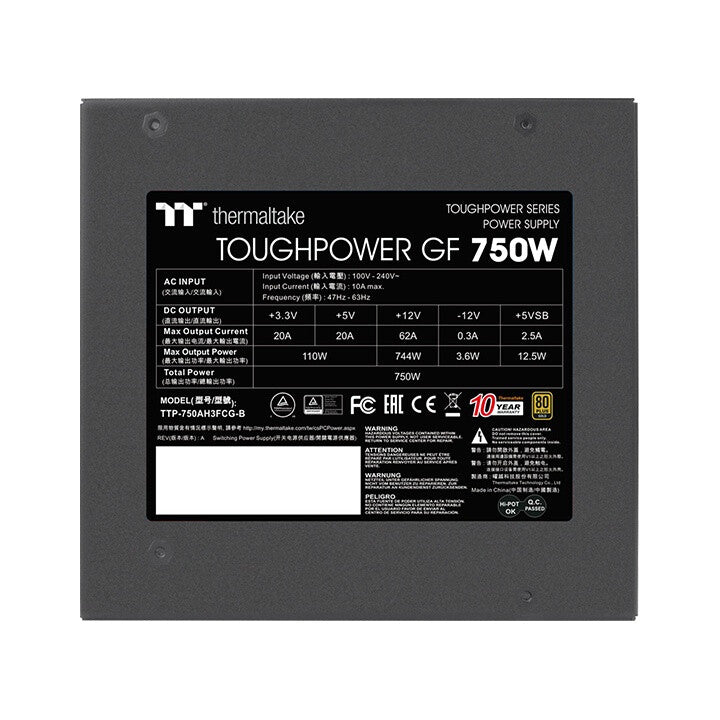 Thermaltake TTP-750AH3FCG-B power supply unit 750 W 24-pin ATX ATX Black