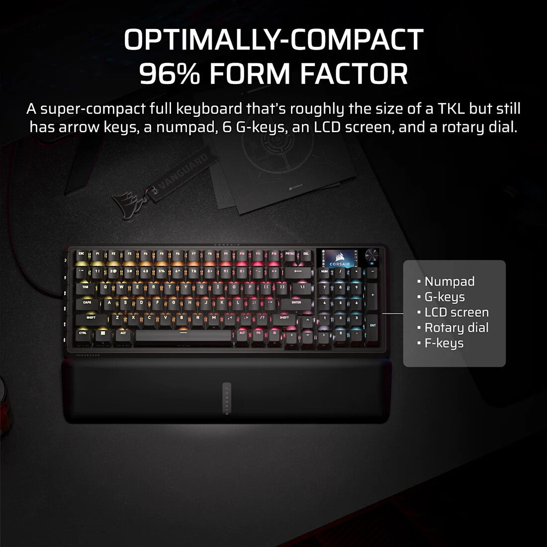 Corsair CH-91E911G-NA keyboard Gaming USB QWERTY US English Black