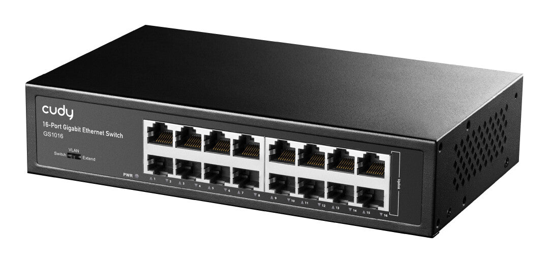Cudy GS1016 network switch Unmanaged Gigabit Ethernet (10/100/1000) Black