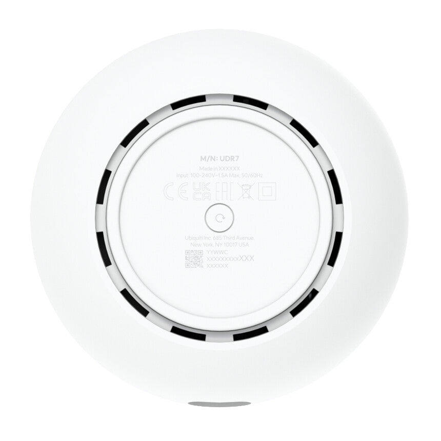 Ubiquiti Dream 7 wireless router 2.5 Gigabit Ethernet Tri-band (2.4 GHz / 5 GHz / 6 GHz) White