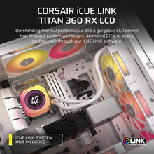 Corsair iCUE LINK TITAN 360 RX LCD Processor All-in-one liquid cooler 12 cm White 1 pc(s)