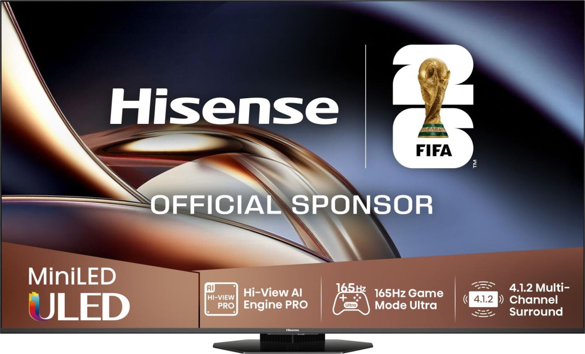 Hisense 75U8Q 190.5 cm (75") 4K Ultra HD Smart TV Wi-Fi Black, Grey
