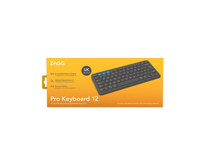 ZAGG Pro 12 keyboard Universal Bluetooth QWERTY English Black