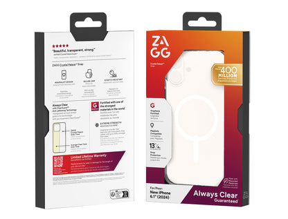 ZAGG Cases Crystal Palace Snap Apple iPhone 16 Clear