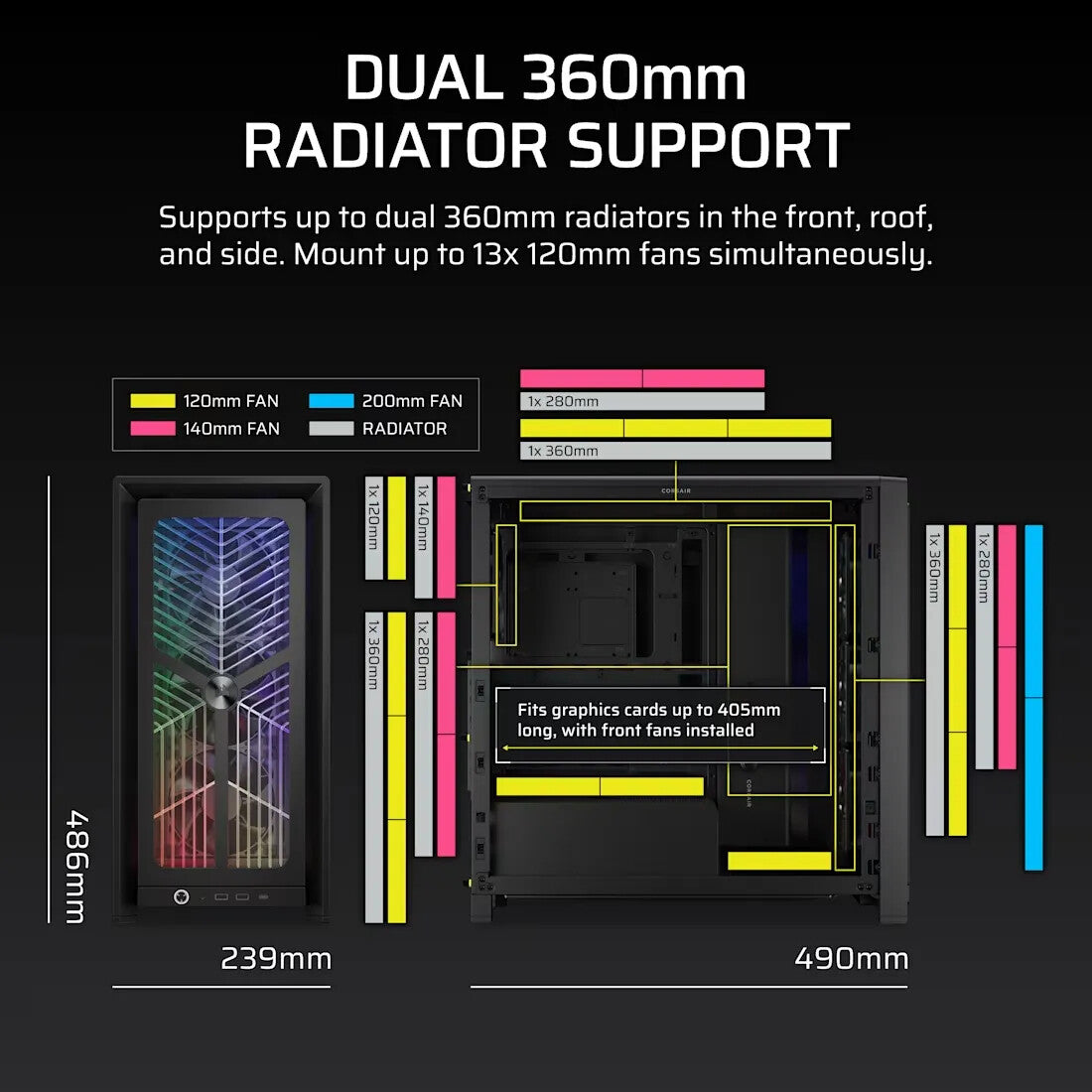 Corsair RAME 4000X RS Midi Tower Black