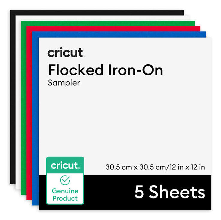Cricut 2012360 heat transfer vinyl Heat transfer vinyl sheet Flocked heat transfer vinyl 5 sheets