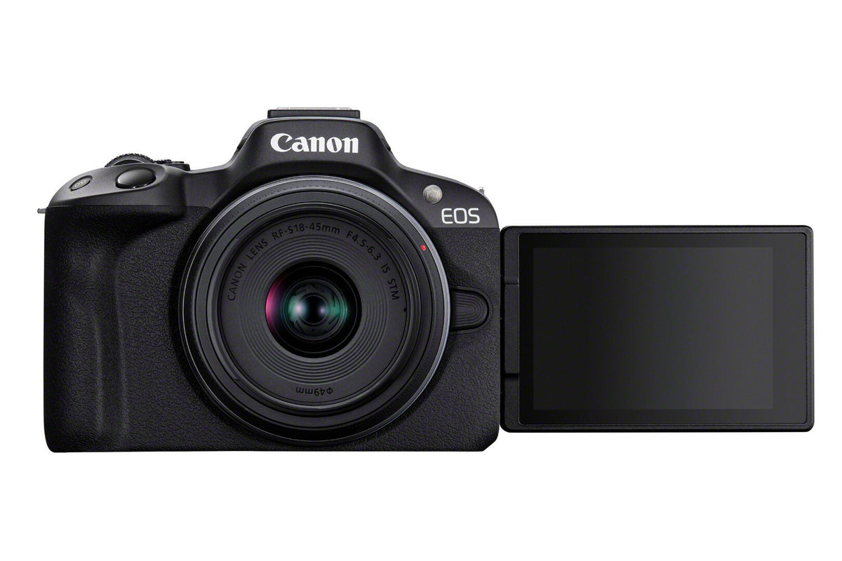 Canon EOS R50, Black + RF-S 18-45mm F4.5-6.3 IS STM Kit