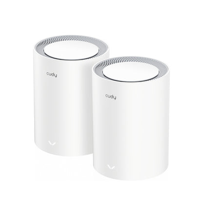 Cudy M3000(2-PACK) V2.0 mesh wi-fi system Dual-band (2.4 GHz / 5 GHz) Wi-Fi 6 (802.11ax) White Internal