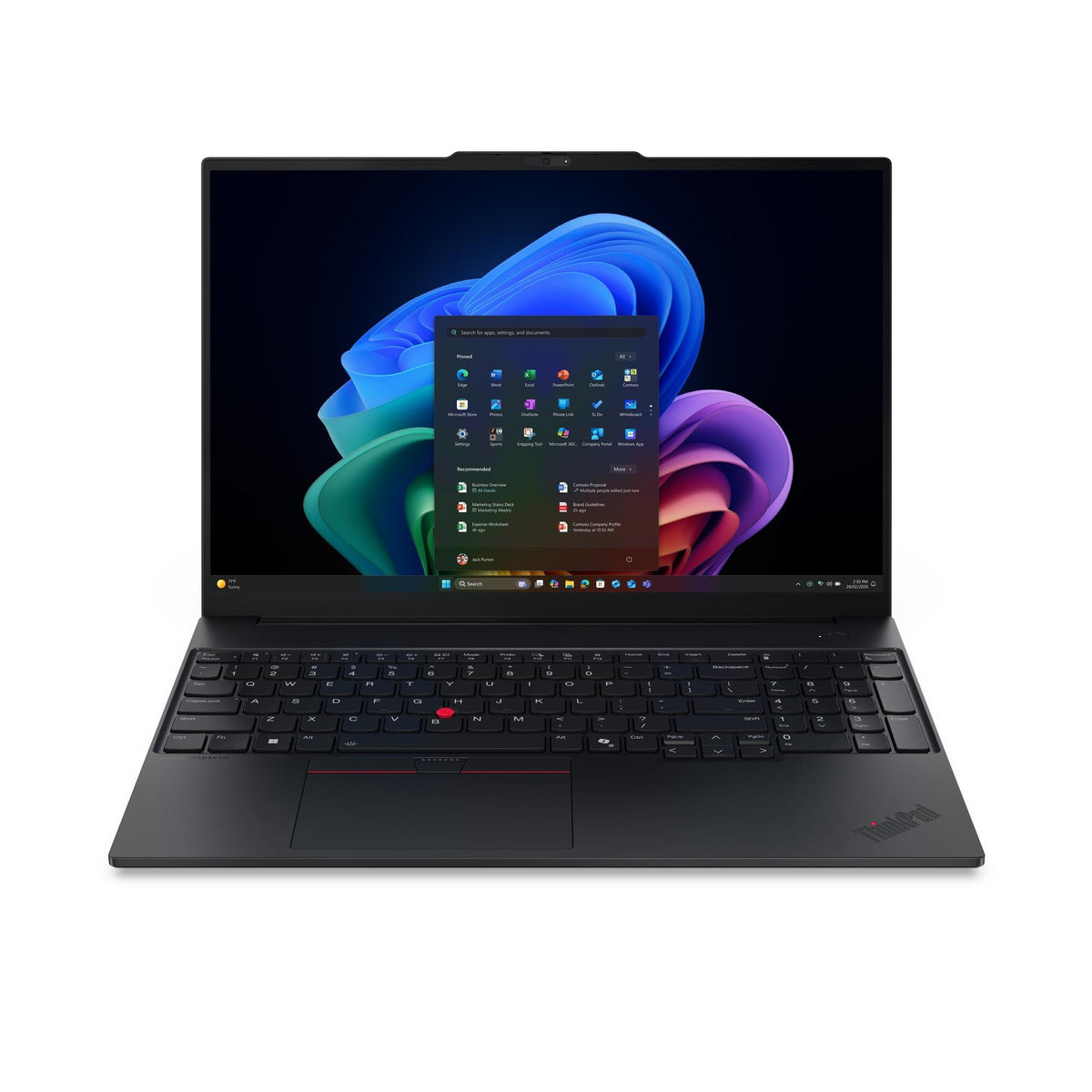 Lenovo ThinkPad E16 Gen 4 (Intel) Copilot+ PC Intel Core Ultra 7 355 Laptop 40.6 cm (16") WUXGA 16 GB DDR5-SDRAM 1 TB SSD Wi-Fi 7 (802.11be) Windows 11 Pro Black English