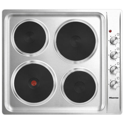 Hisense H60STES hob Stainless steel Built-in 58 cm Sealed plate 4 zone(s)