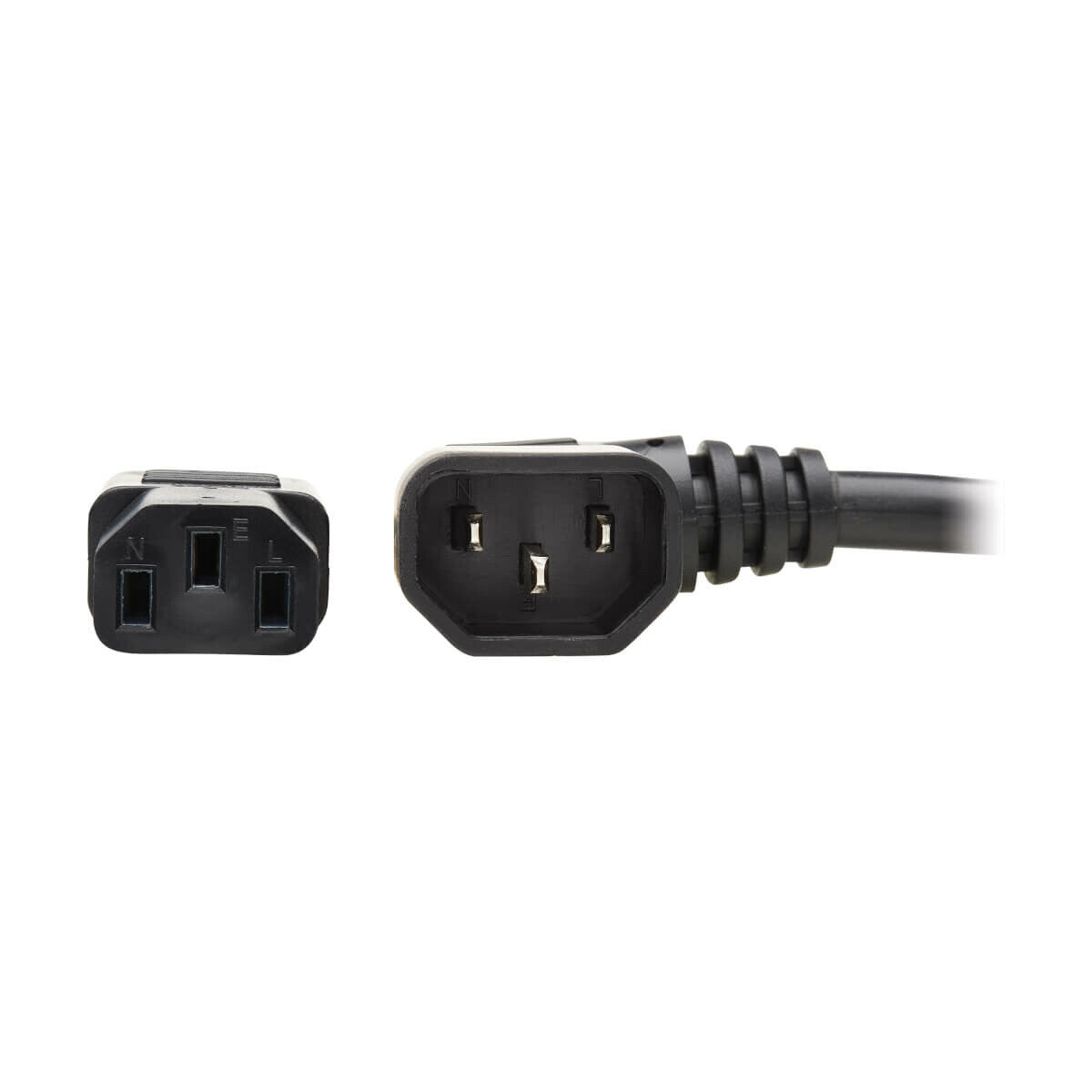 Tripp Lite P005-006-14RA Heavy-Duty PDU Power Cord, C13 to Right-Angle C14 - 15A, 250V, 14 AWG, 6 ft. (1.83 m), Black