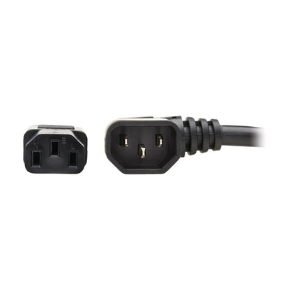 Tripp Lite P005-006-14RA Heavy-Duty PDU Power Cord, C13 to Right-Angle C14 - 15A, 250V, 14 AWG, 6 ft. (1.83 m), Black