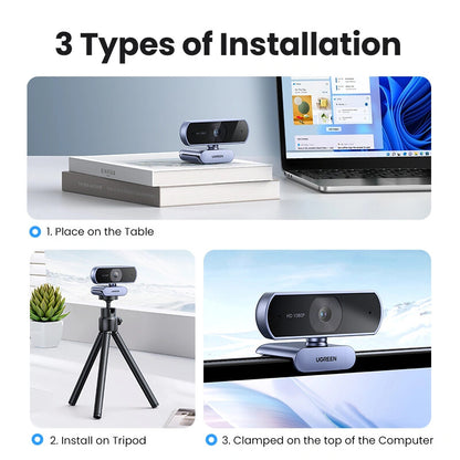 Ugreen CM678 webcam 2 MP 1920 x 1080 pixels USB 3.2 Gen 1 (3.1 Gen 1) Grey