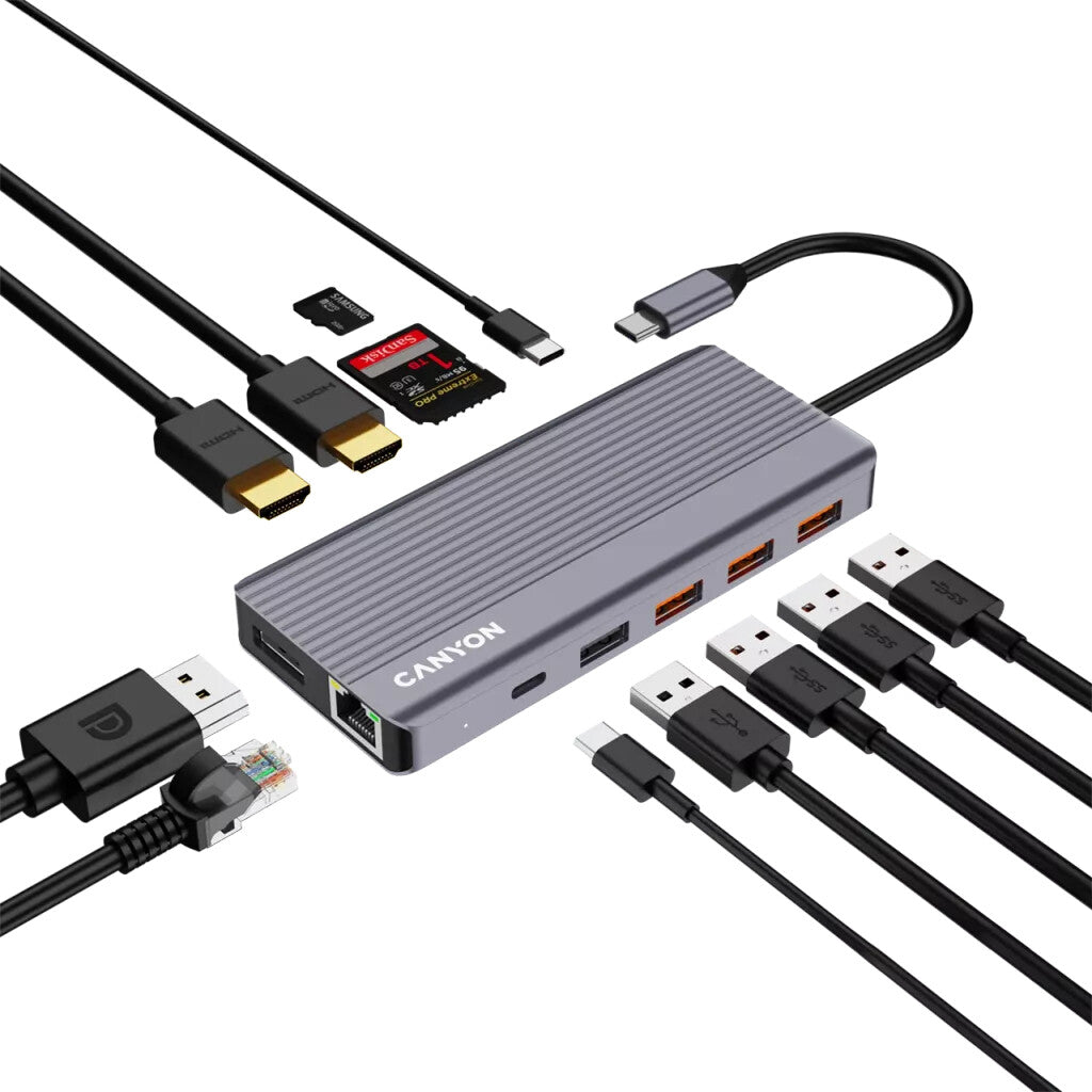 Canyon DS-16 USB Type-C 10 Mbit/s Grey