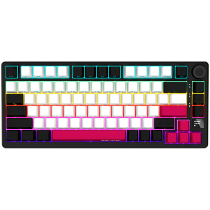 LORGAR KBP7075W, Wireless 75% Mechanical Gaming Keyboard Pro, Black/red, EN layout