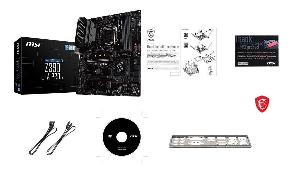 MSI Z390-A PRO motherboard Intel Z390 LGA 1151 (Socket H4) ATX