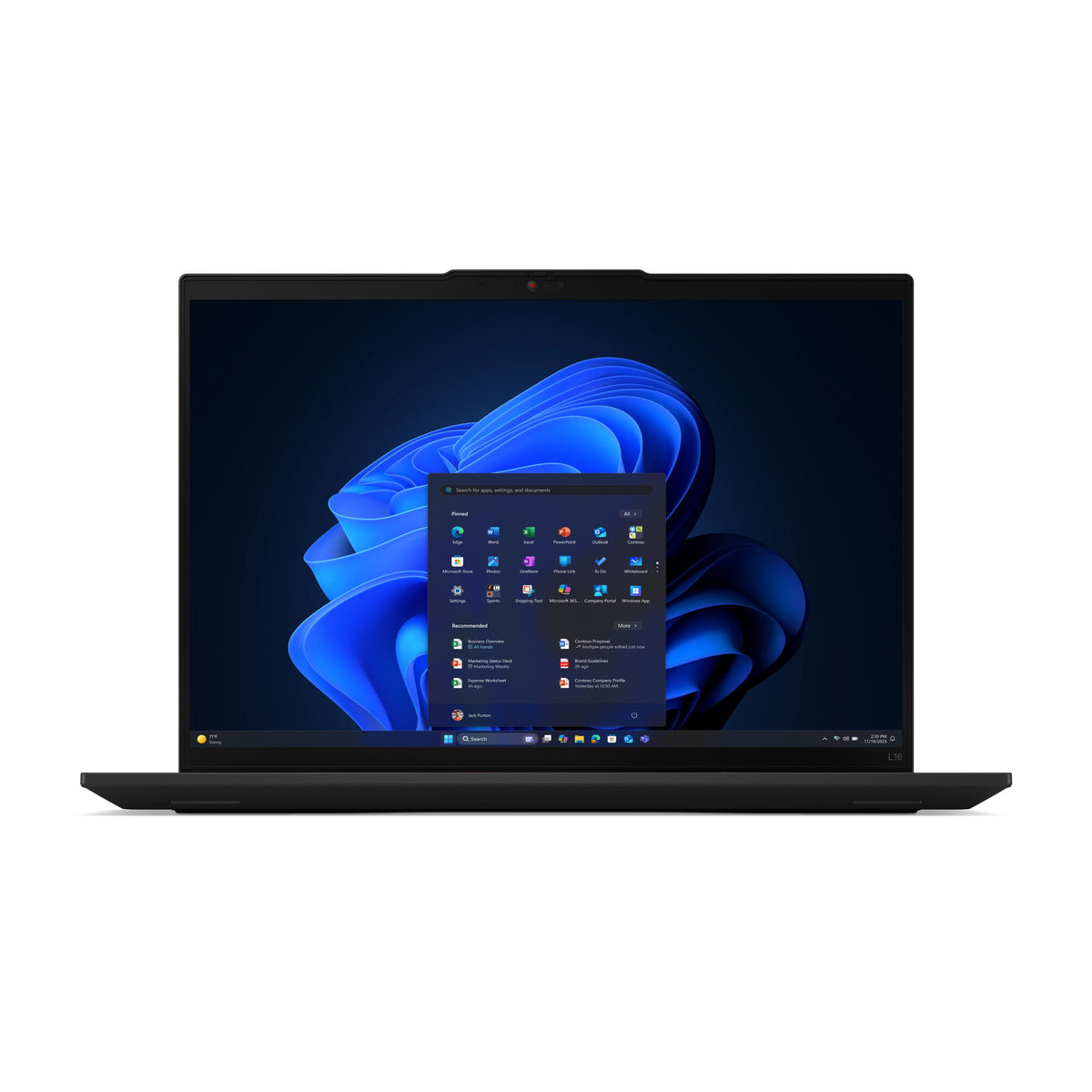 Lenovo ThinkPad L16 Gen 2 (Intel) Intel Core Ultra 5 225U Laptop 40.6 cm (16") WUXGA 16 GB DDR5-SDRAM 1 TB SSD Wi-Fi 6E (802.11ax) Windows 11 Pro English Black