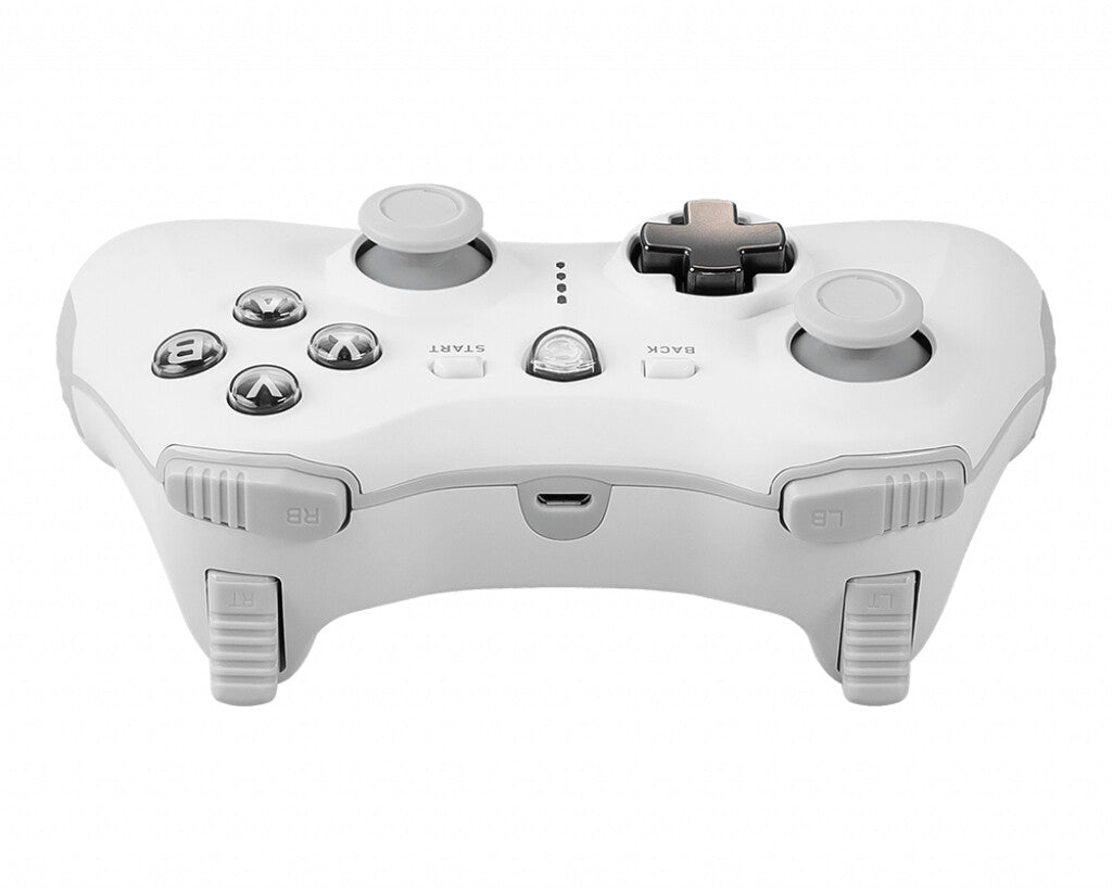 MSI FORCE GC30 V2 WHITE Wireless Gaming Controller 'PC and Android ready, Upto 8 hours battery usage, adjustable D-Pad cover, Dual vibration motors, Ergonomic design'