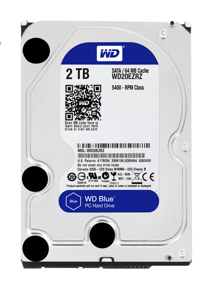 Western Digital Blue internal hard drive 2 TB 5400 RPM 64 MB 3.5" Serial ATA III