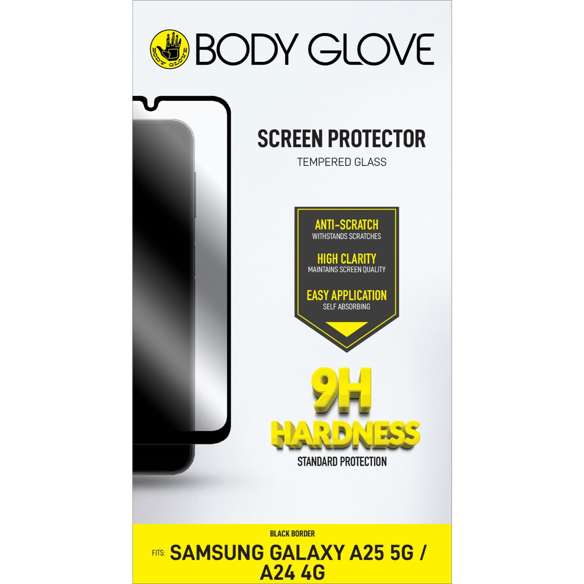 Bodyglove Body Glove Tempered Glass Screen Protector - Samsung Galaxy A25 / A24 - Black Border