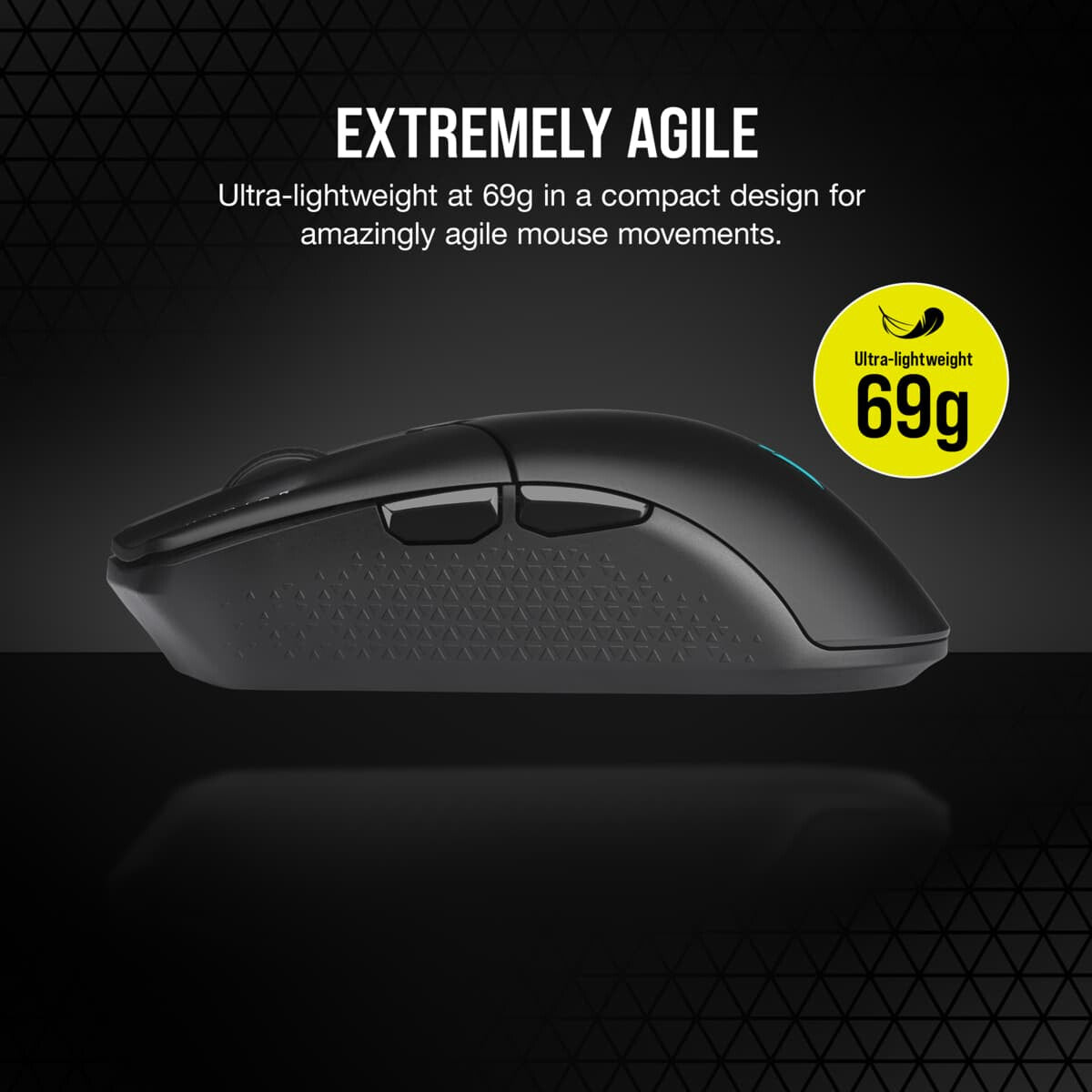 Corsair KATAR ELITE Wireless mouse Gaming Right-hand RF Wireless + Bluetooth + USB Type-A Optical 26000 DPI