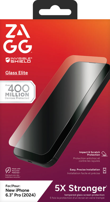 InvisibleShield Glass Elite Apple iPhone 16 Pro Screen