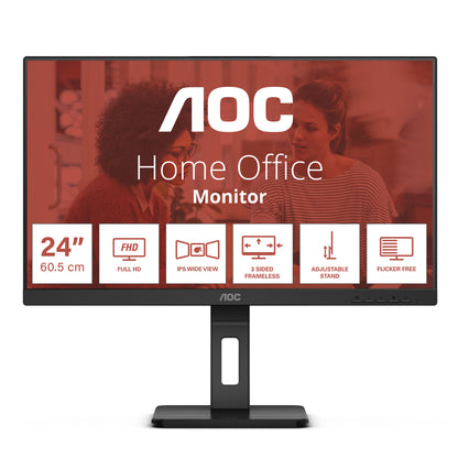 AOC E3 24E3QAF computer monitor 60.5 cm (23.8") 1920 x 1080 pixels Full HD LCD Black