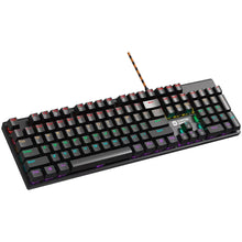 Canyon Wired black Mechanical With colorful lighting system104PCS rainbow backlight LED，also can custmized backlight,1.8M braided cable length ,rubber feet，English layout double injection ，Numbers 104 keys,keycaps,0.7kg，Size 429*124*35mm keyboard Gaming U