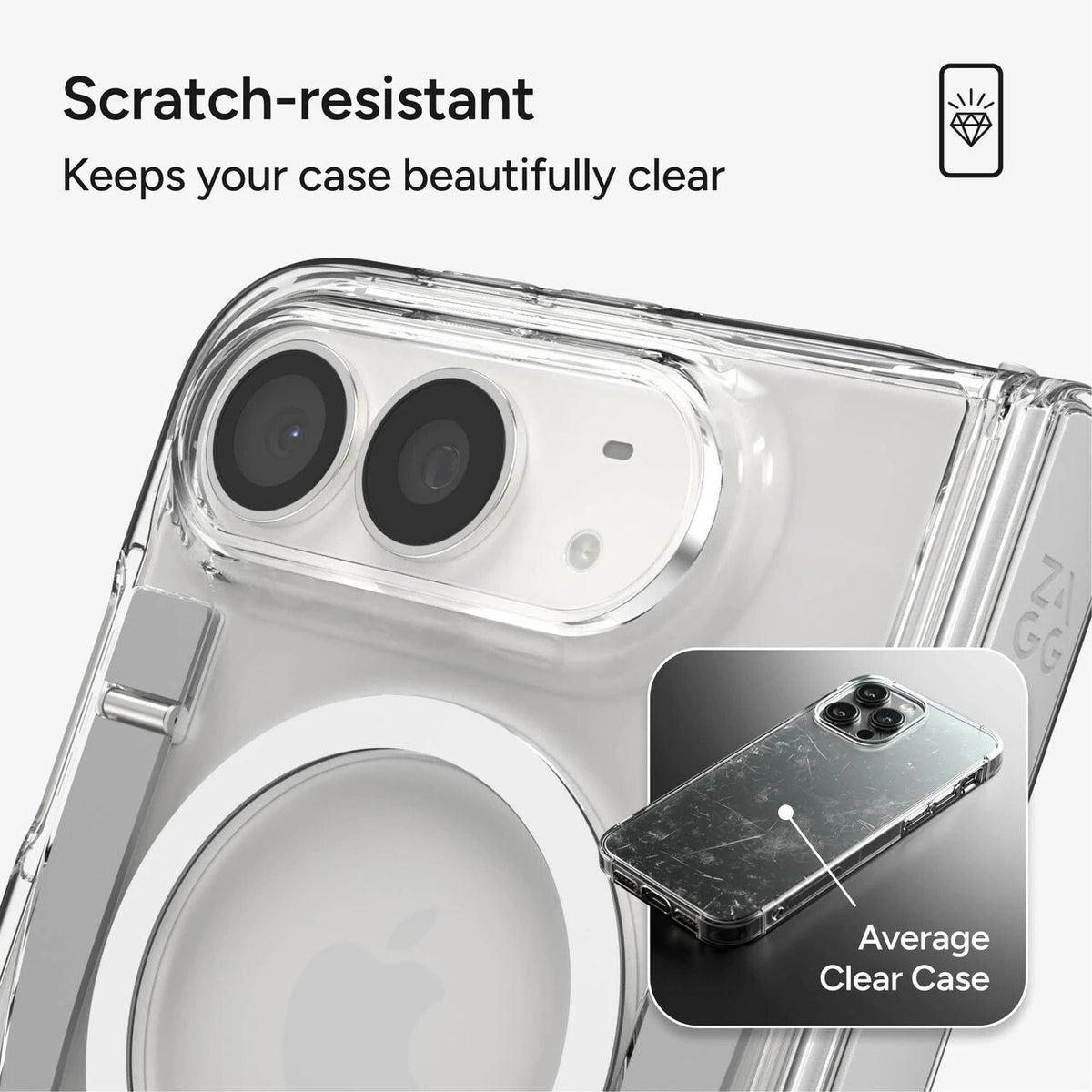 ZAGG Crystal Palace Snap Kickstand mobile phone case 19.3 cm (7.6") Cover Transparent