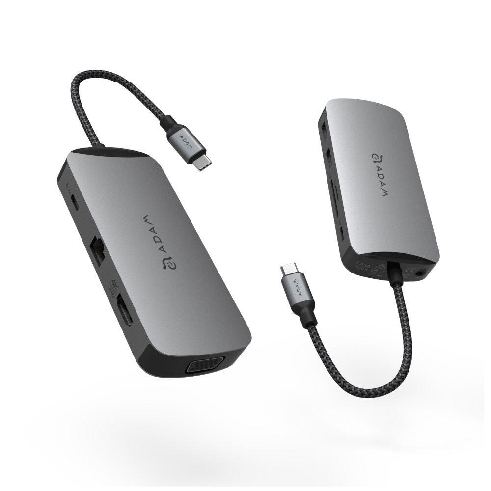 Adam Elements CASA HUB X USB-C 3.1 10-in-1 Port Hub Wired USB 3.2 Gen 2 (3.1 Gen 2) Type-C Grey