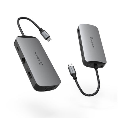 Adam Elements CASA HUB X USB-C 3.1 10-in-1 Port Hub Wired USB 3.2 Gen 2 (3.1 Gen 2) Type-C Grey
