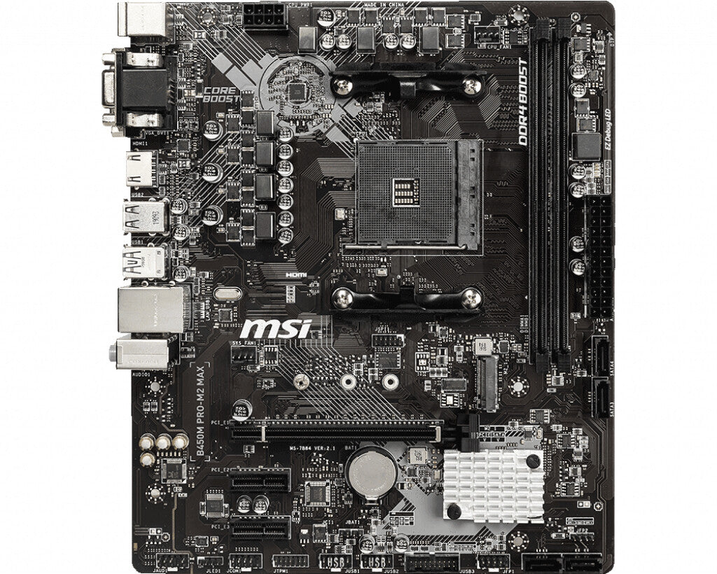 MSI B450M PRO-M2 MAX motherboard AMD B450 Socket AM4 micro ATX