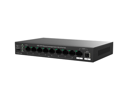 Tenda TEG1110PF-8-120W network switch Unmanaged Gigabit Ethernet (10/100/1000) Power over Ethernet (PoE) Black