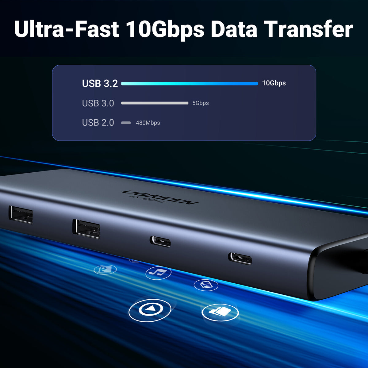 Ugreen REVODOK PRO 10 10IN1 HDMI DOCK Grey