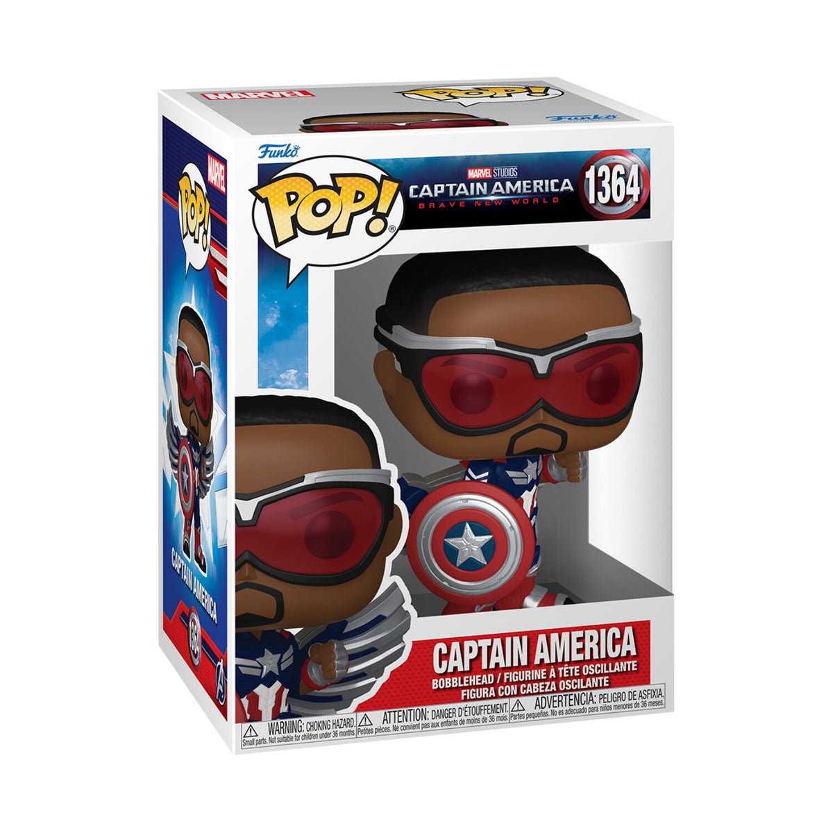 Funko Pop! Marvel: Captain America Brave New World - Captain America (Sam Wilson)