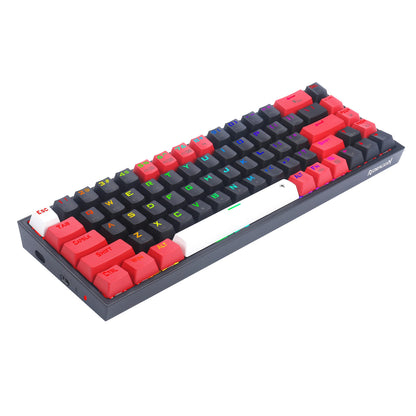 REDRAGON K631RGB-PRO-BRW Castor keyboard USB + RF Wireless + Bluetooth Black, Red