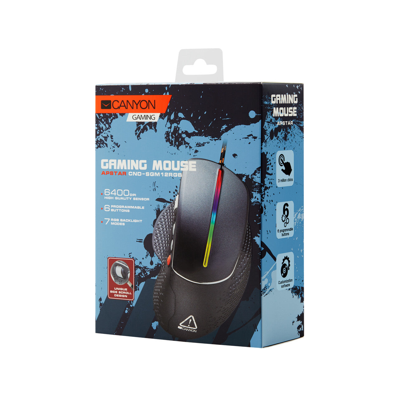 Canyon Apstar mouse Gaming Right-hand USB Type-A Optical 6400 DPI