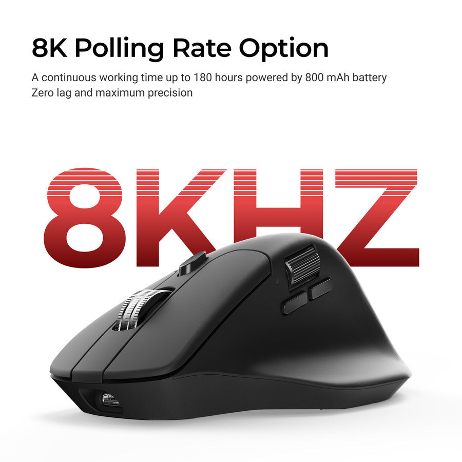 Keychron M6 mouse Universal Right-hand RF Wireless + Bluetooth + USB Type-C Optical 30000 DPI