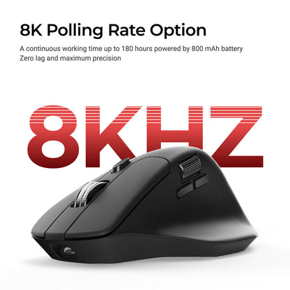 Keychron M6 mouse Universal Right-hand RF Wireless + Bluetooth + USB Type-C Optical 30000 DPI
