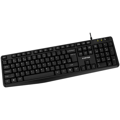 Canyon KB-1 EN keyboard Home USB QWERTY English Black