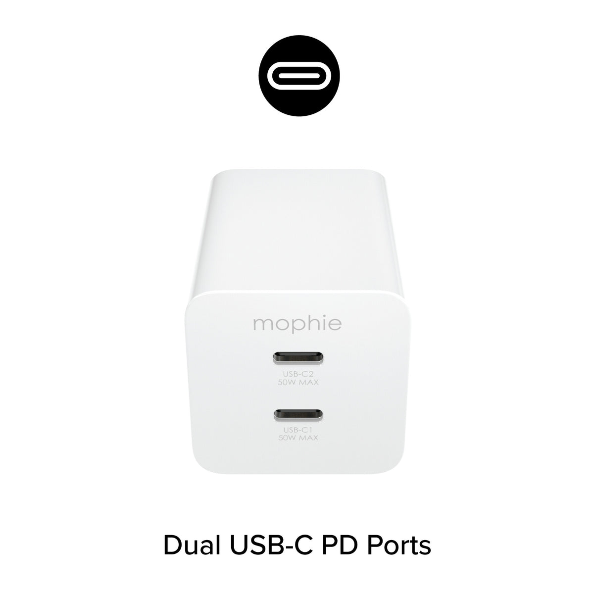 mophie essentials | 50W 2-port fast wall charger
