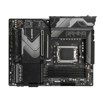 Gigabyte X670 GAMING X AX V2 Motherboard - Supports AMD Ryzen 7000 CPUs, 16+2+2 phases VRM, up to 8000MHz DDR5 (OC), 4xPCIe 4.0 M.2, Wi-Fi 6E, 2.5GbE LAN, USB 3.2 Gen 2