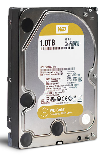 Western Digital Gold internal hard drive 1 TB 7200 RPM 128 MB 3.5" Serial ATA III