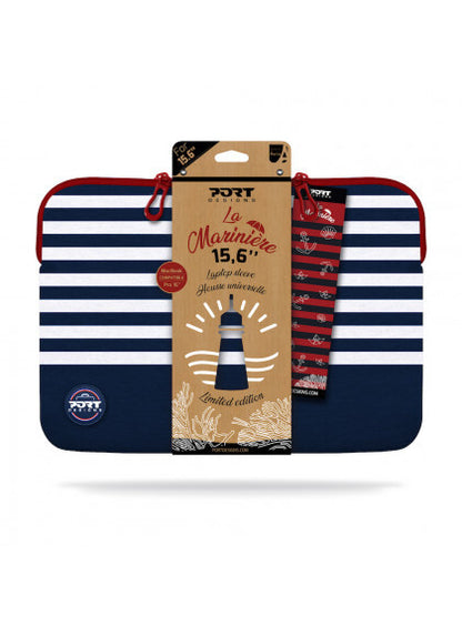 Port Designs La Marinière 39.6 cm (15.6") Sleeve case Navy, White