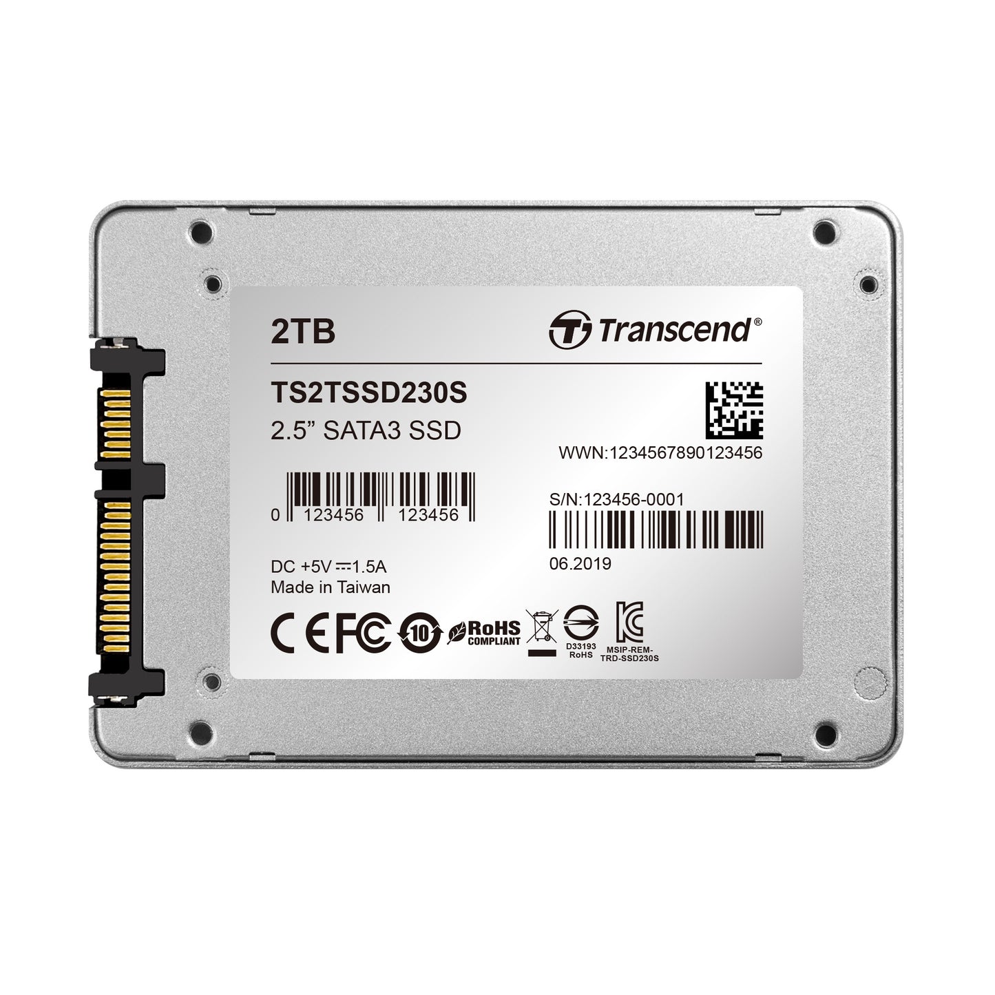 Transcend SSD230S 2 TB 2.5" Serial ATA III 3D NAND